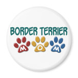 BORDER TERRIER MOM Paw Print 1 Fridge Magnet