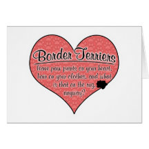 Border Terrier Paw Prints Dog Humor Greeting Card
