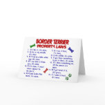 BORDER TERRIER Property Laws 2 Greeting Card