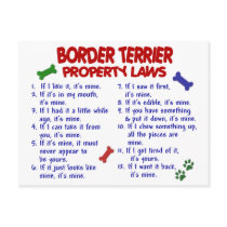 BORDER TERRIER Property Laws 2 postcards by poochloverstuff BORDER TERRIER Property Laws 2 postcards
