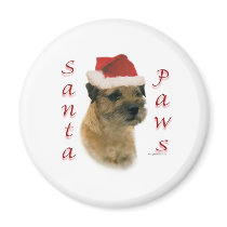 Border Terrier Santa Paws Refrigerator Magnet