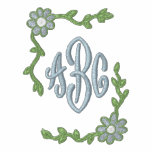 Bordered Floral Monogram Template Polo