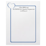 Bordered Hearts Saphire Letterhead
