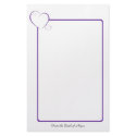 Bordered Hearts Tanzanite Stationery stationery