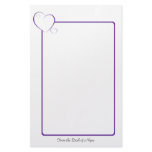 Bordered Hearts Tanzanite Stationery