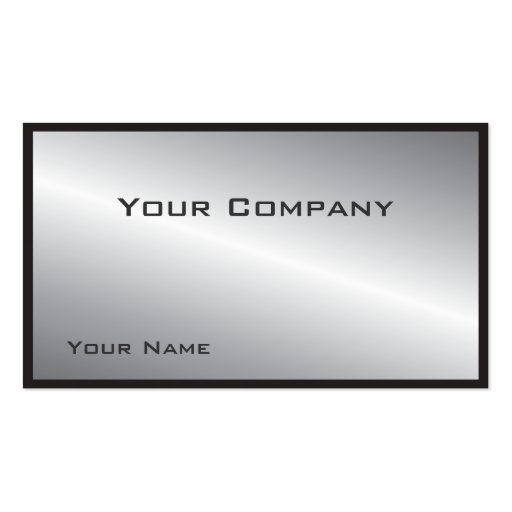Bordered Silver  Corporate  Business Card (front side)