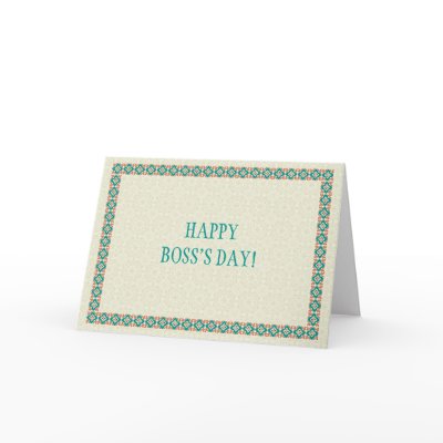 Borders & Patterns 3 Boss's Day Card by floatinglemonsevents