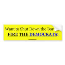 Borders - SHUT 'EM DOWN! Bumper Stickers