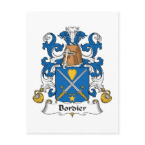 Bordier Family Crest postcards by coatsofarms Bordier Family Crest postcards