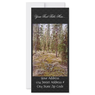 Boreal Forest floor Customized Rack Card by animalpark