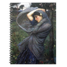 Boreas del Pre-Raphaelite del Waterhouse de Juan Libro De Apuntes Con Espiral