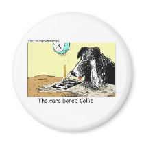 Bored Border Collie Funny Gifts Tees Collectibles magnets by beardiethor123 Bored Border Collie Funny Gifts Tees Collectibles magnets