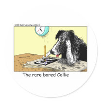 Bored Border Collie Funny Gifts Tees Collectibles stickers