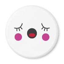 Bored Face Refrigerator Magnet