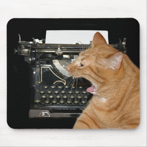 Bored writer mousepad