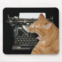 Bored writer mousepads