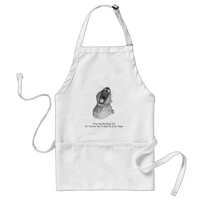 Bored, Yawning Lion: Pencil: Shut Up & Go Home Apron by joyart