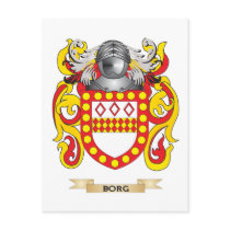 Borg Coat of Arms (Family Crest) Postcards