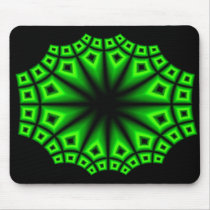 Borg Green Fractal Star Mousepads