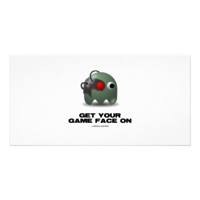 Borg (Retro Avatar Game Face) Customized Photo Card by wordsunwords