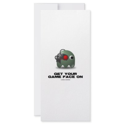 Borg (Retro Avatar Game Face) Custom Rack Card by wordsunwords