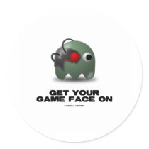 Borg (Retro Avatar Game Face) Round Sticker