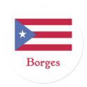 Borges Puerto Rican Flag stickers by NameGame Borges Puerto Rican Flag stickers