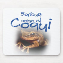 Boricua com el Coqui mousepads by MyCoolDesigns Boricua com el Coqui mousepads