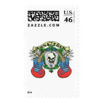 Born 2 Rock Skull Postage Stamps