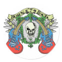 Born 2 Rock Skull stickers