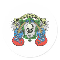Born 2 Rock Skull stickers