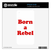 Born a Rebel Decals For The iPhone 4