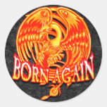 Born Again Phoenix Round Sticker