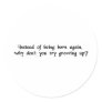 Born Again Round Sticker