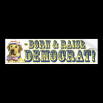 Born And Raised Democrat  Bumper Sticker  bumper stickers