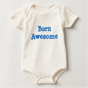 Born Awesome Blue Font Newborn Creeper t-shirts by greenbaby Born Awesome Blue Font Newborn Creeper t-shirts