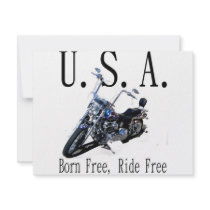 Born Free, Ride Free invitations