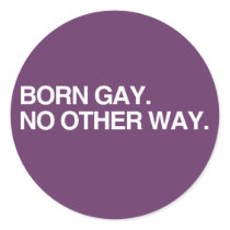 BORN GAY. NO OTHER WAY STICKERS