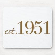 Born in 1951 (60th Birthday) mousepads