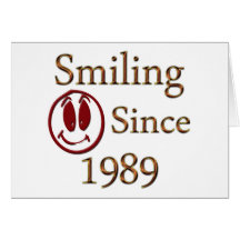 Born in 1989 greeting card