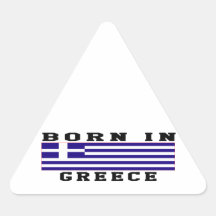Born In Greece Triangle Stickers