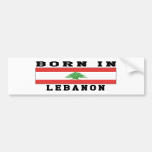 Born In Lebanon Bumper Stickers