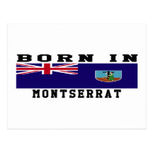 Born In Montserrat Postcards