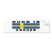 Born In Sweden Bumper Sticker