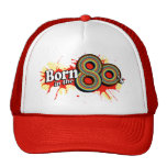 "Born in the 80's" retro design hat
