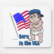 Born in USA Mouse Pad mousepads by MyCoolDesigns Born in USA Mouse Pad mousepads