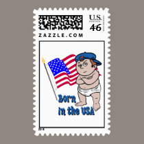 Born in USA postage stamps by MyCoolDesigns Born in USA postage stamps