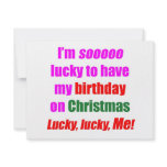 Born On Christmas Personalized Invite