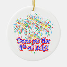 Born on the 4th of July Christmas Ornaments