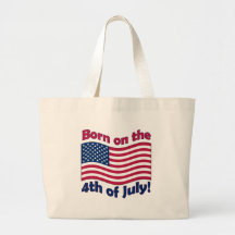 Born on the 4th of July tote bag